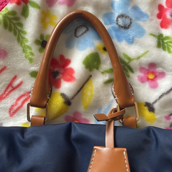 Tory Burch Blue Draw String Backpack - Picture 10 of 13